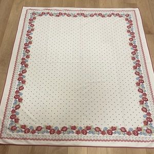 Vintage Floral Printed Rectangular Tablecloth, Approx 54.5x63”